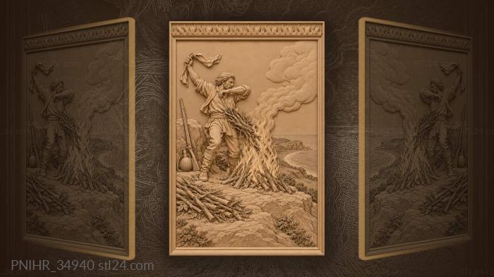 Hilltop fire signal coastal watch 3d STL model