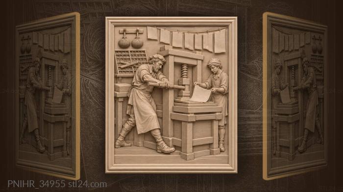 Old printer and eager apprentice 3d STL model