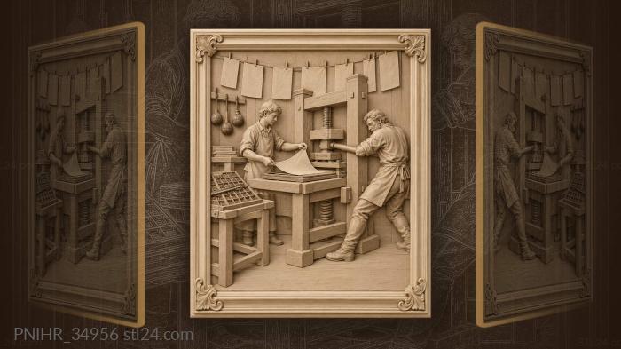 Old printer and his apprentice 3d STL model