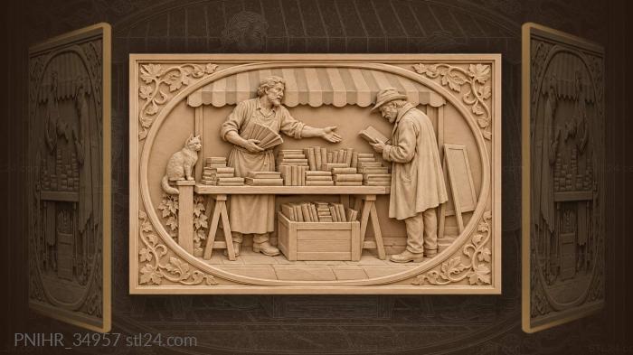 Bookseller spreads volumes for an eager reader 3d STL model