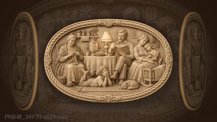 Household shares a book after dusk 3d STL model