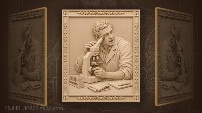 Careful study lets the scientist see twice 3d STL model