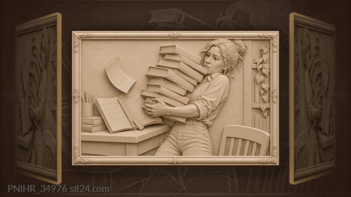 Falling notebooks urgent research moment 3d STL model