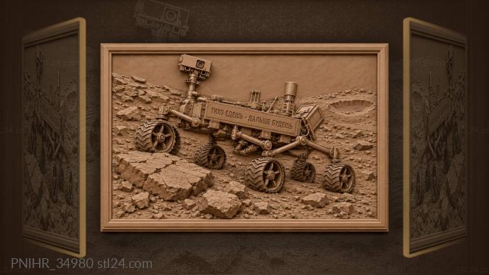 Rocky ground tests the rover’s wheels 3d STL model
