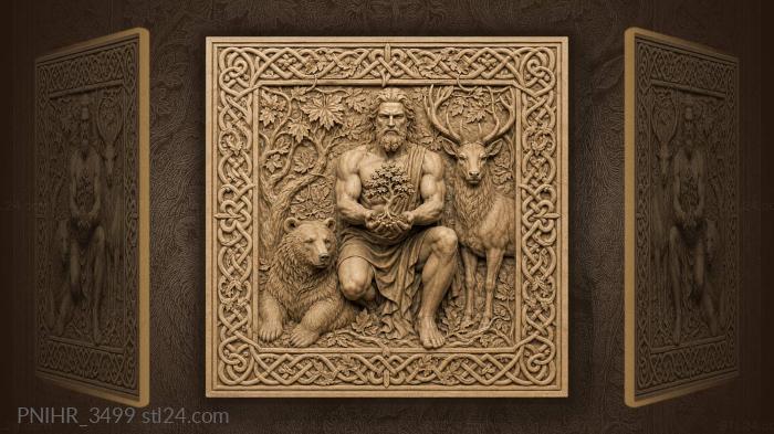 Small tree in his hands between beasts 3d STL model