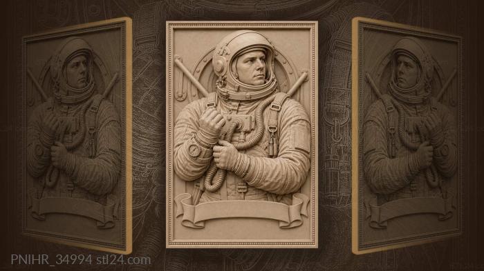Cosmonaut preparing for spacewalk mission 3d STL model