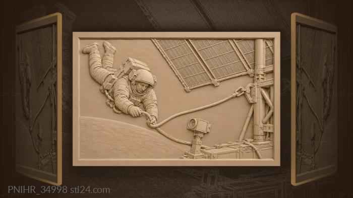 Astronaut adrift in endless space 3d STL model