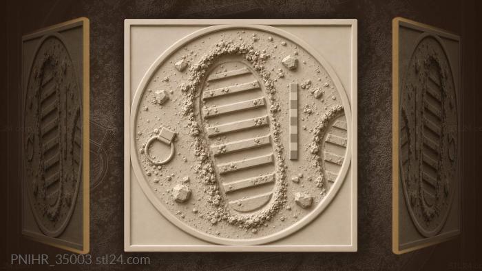Dust never erases the lunar footprint 3d STL model