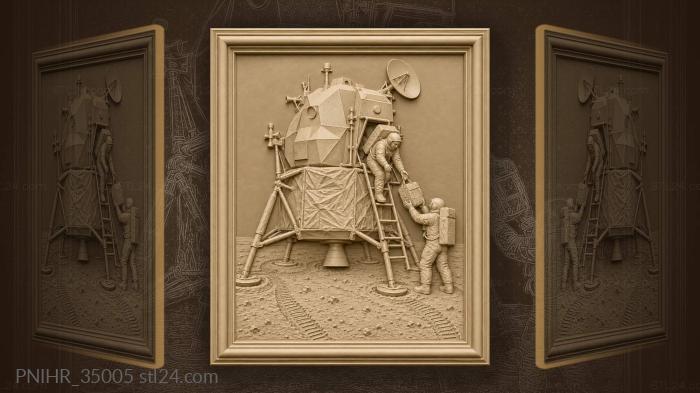 Lunar module descent soft landing 3d STL model