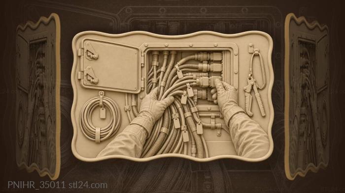 Cables hoses open hatch repair 3d STL model