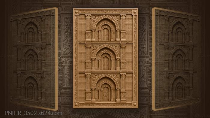 Stacked arches ancient city gates 3d STL model