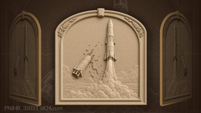 Rocket stage separation in flight 3d STL model