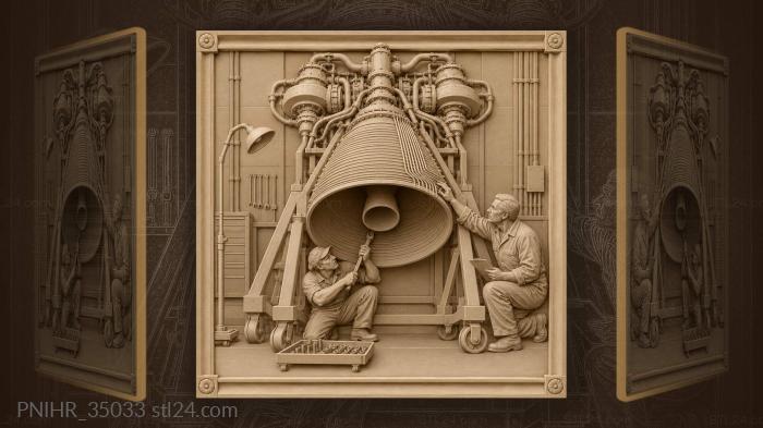 Inspector traces engine cooling tubes 3d STL model