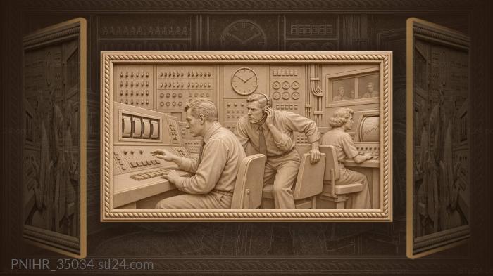 Final digits hold the control room operator 3d STL model
