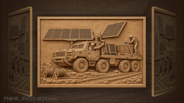 Ridge trucker adjusts a solar wing 3d STL model