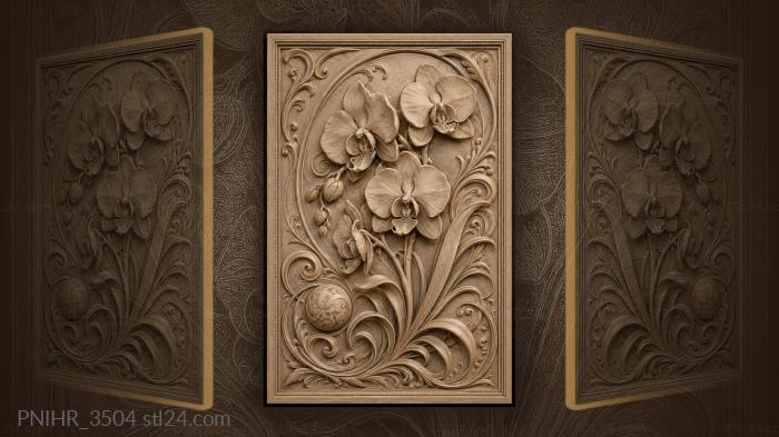 Elegant orchid with delicate blooms 3d STL model