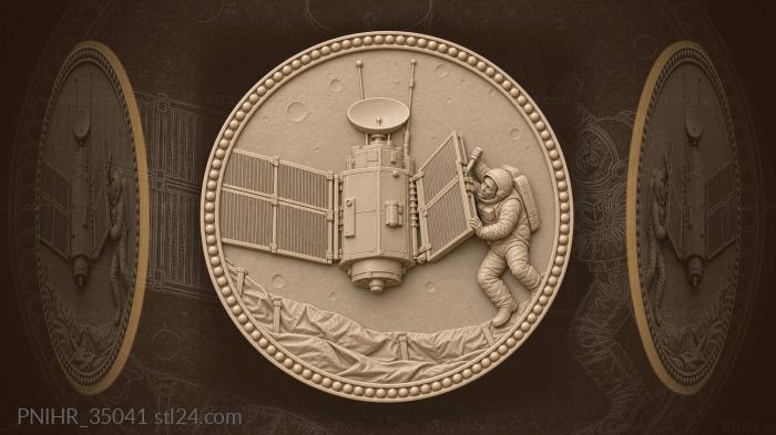 Satellite unfolds wing with astronaut assistance 3d STL model