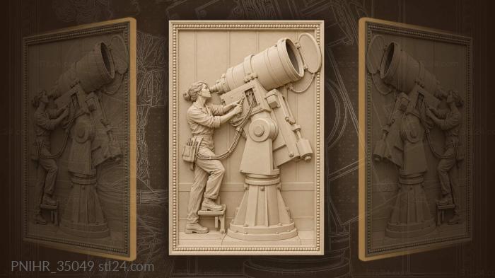 Engineer secures drifting telescope cover plate 3d STL model