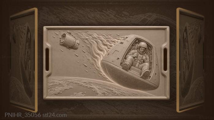 Descent capsule fiery return to planet 3d STL model