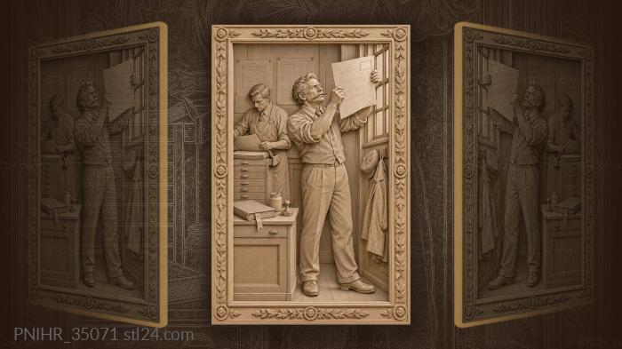 Chief approves blueprint window light 3d STL model