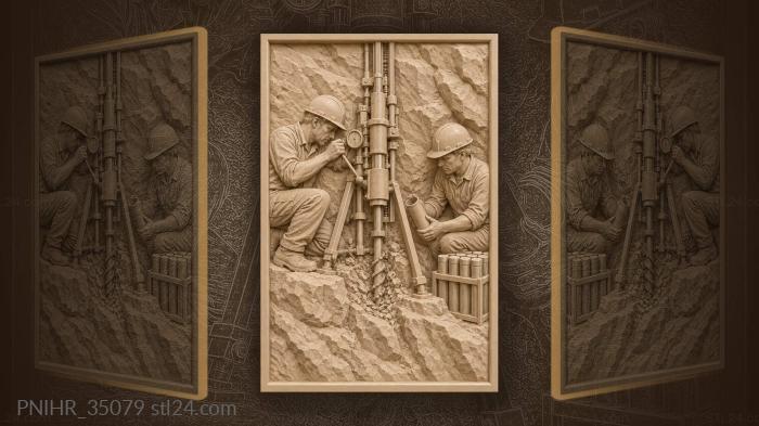 Drilling rig core sample extraction 3d STL model