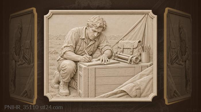 Pen pinning the page against the wind 3d STL model