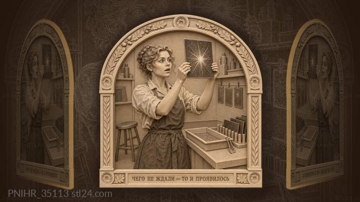 Darkroom revelation starburst photographic plate 3d STL model