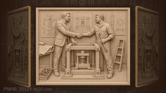 Engineering handshake testing innovation progress 3d STL model