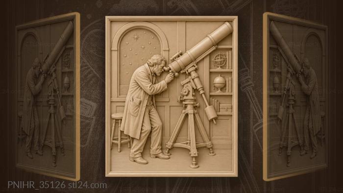 Patient stargazer searches farther through refractor 3d STL model