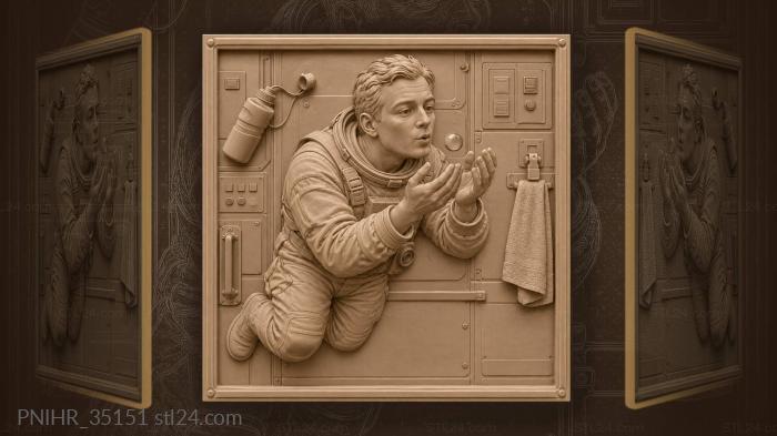 Floating water tests the spaceman 3d STL model