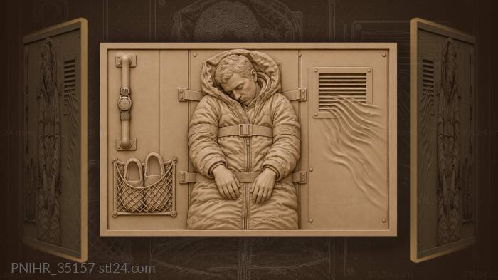 Cosmonaut’s rest in zero gravity 3d STL model
