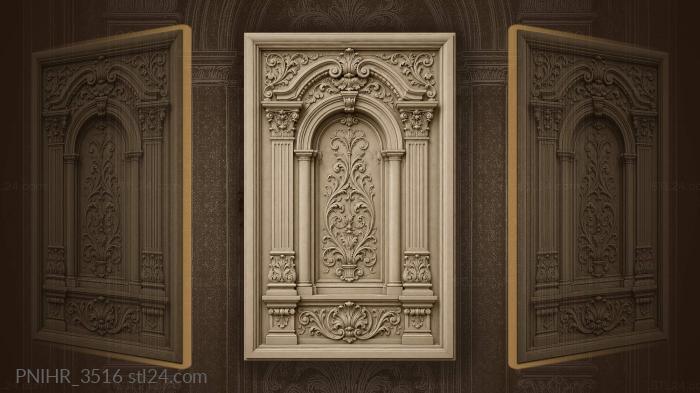 Ancient doorway architectural stone detail 3d STL model