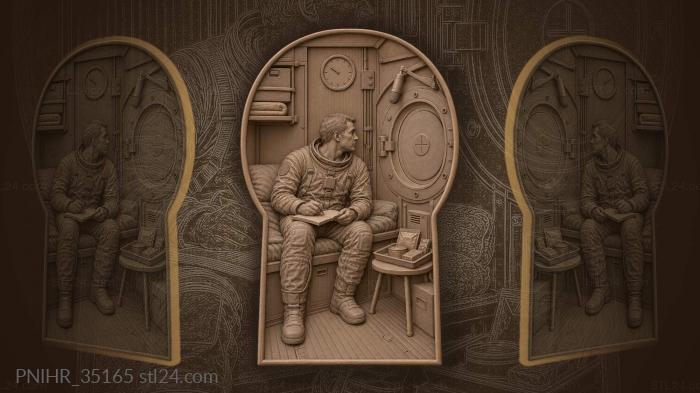 Cosmonaut’s solitude quiet contemplation hatch 3d STL model