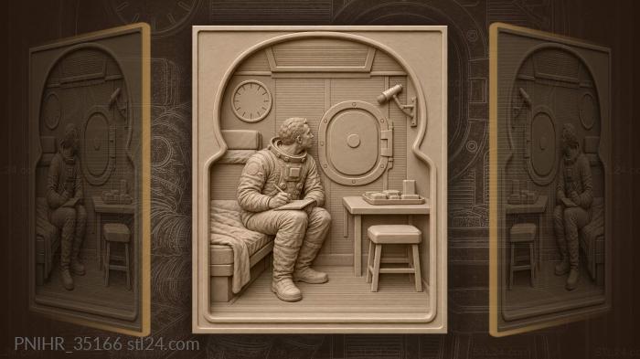 Cosmonaut’s solitude quiet introspection silence 3d STL model