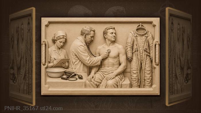 Cosmonaut’s medical check before flight 3d STL model