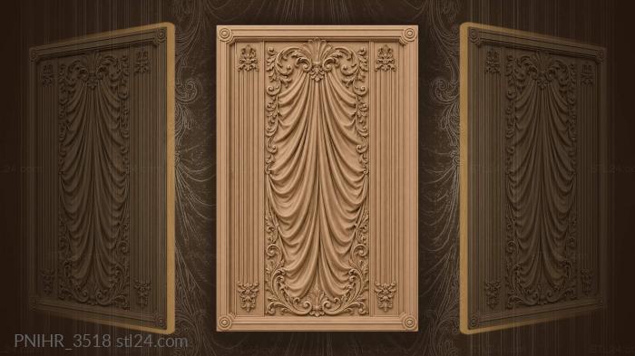 Flowing drapes with ribbed sides 3d STL model