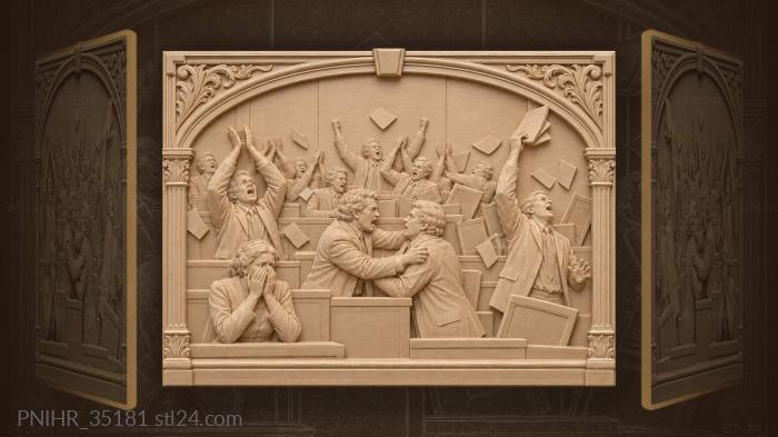 Hall applause joyous celebration excitement 3d STL model