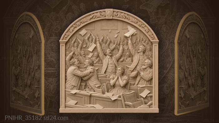 Hall cheers triumphant declaration alive 3d STL model