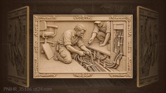 Cable layer working underground repair 3d STL model