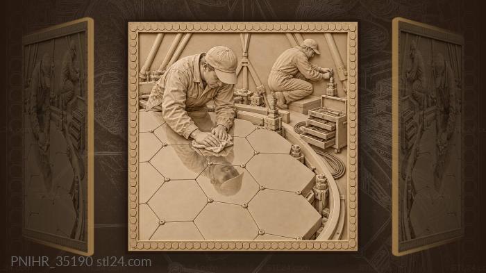 Telescope mirror maintenance and reflection 3d STL model