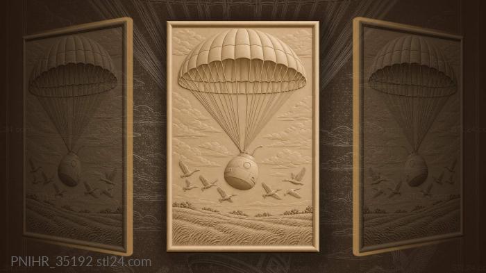 Descent under spreading canopy birds 3d STL model