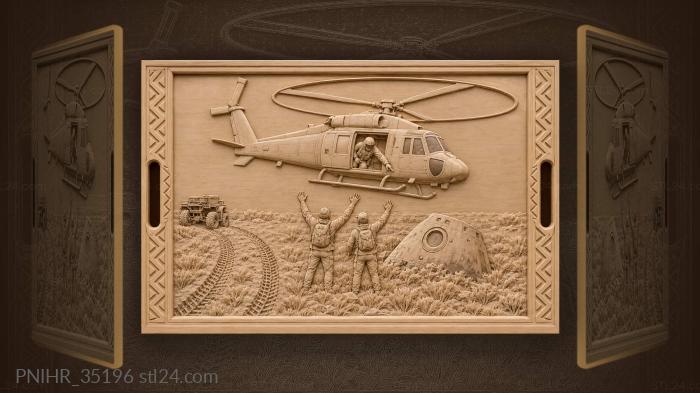 Helicopter search steppe rescue mission 3d STL model