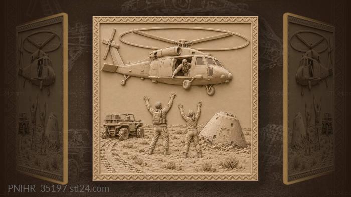 Search helicopter steppe rescue mission 3d STL model