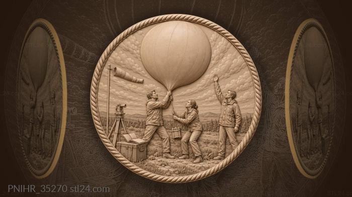 Launching the weather balloon into sky 3d STL model