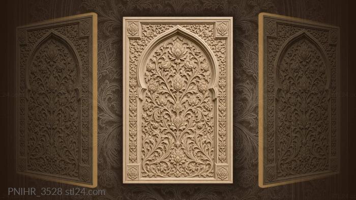 Floral arch with leafy patterns 3d STL model