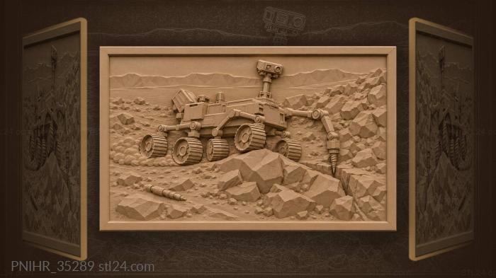 Drill arm probes a martian fissure 3d STL model