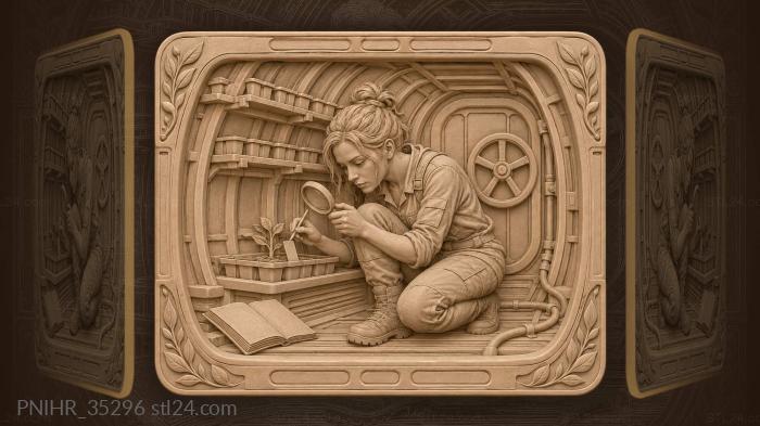 Greenhouse keeper with tiny seedling 3d STL model