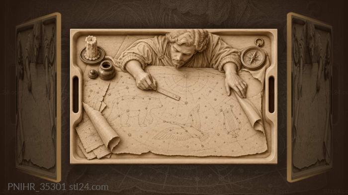 Celestial map scholar’s study astronomy 3d STL model