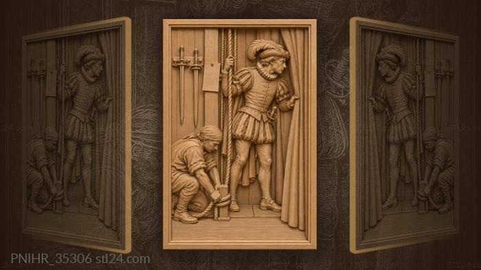 Actor in the wings awaiting cue 3d STL model