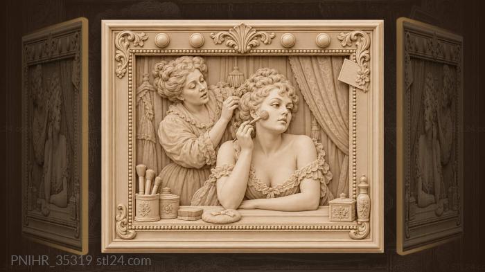 Actress preparing for performance backstage 3d STL model